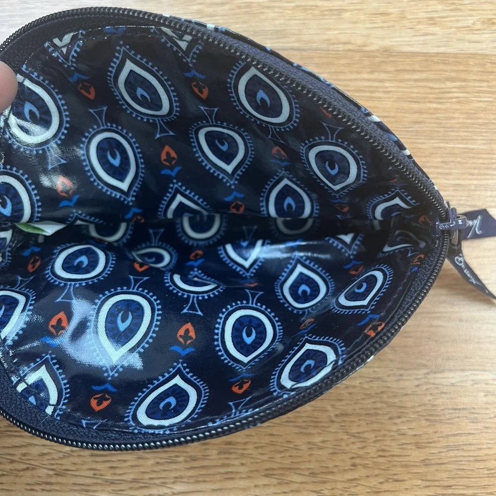 Vera Bradley Small‎ Marrakesh Motifs Blue Cosmetic Makeup Bag NEW